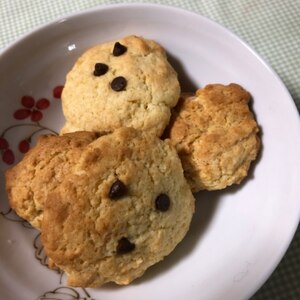 簡単☆HMとココナッツオイルでチョコチップクッキー